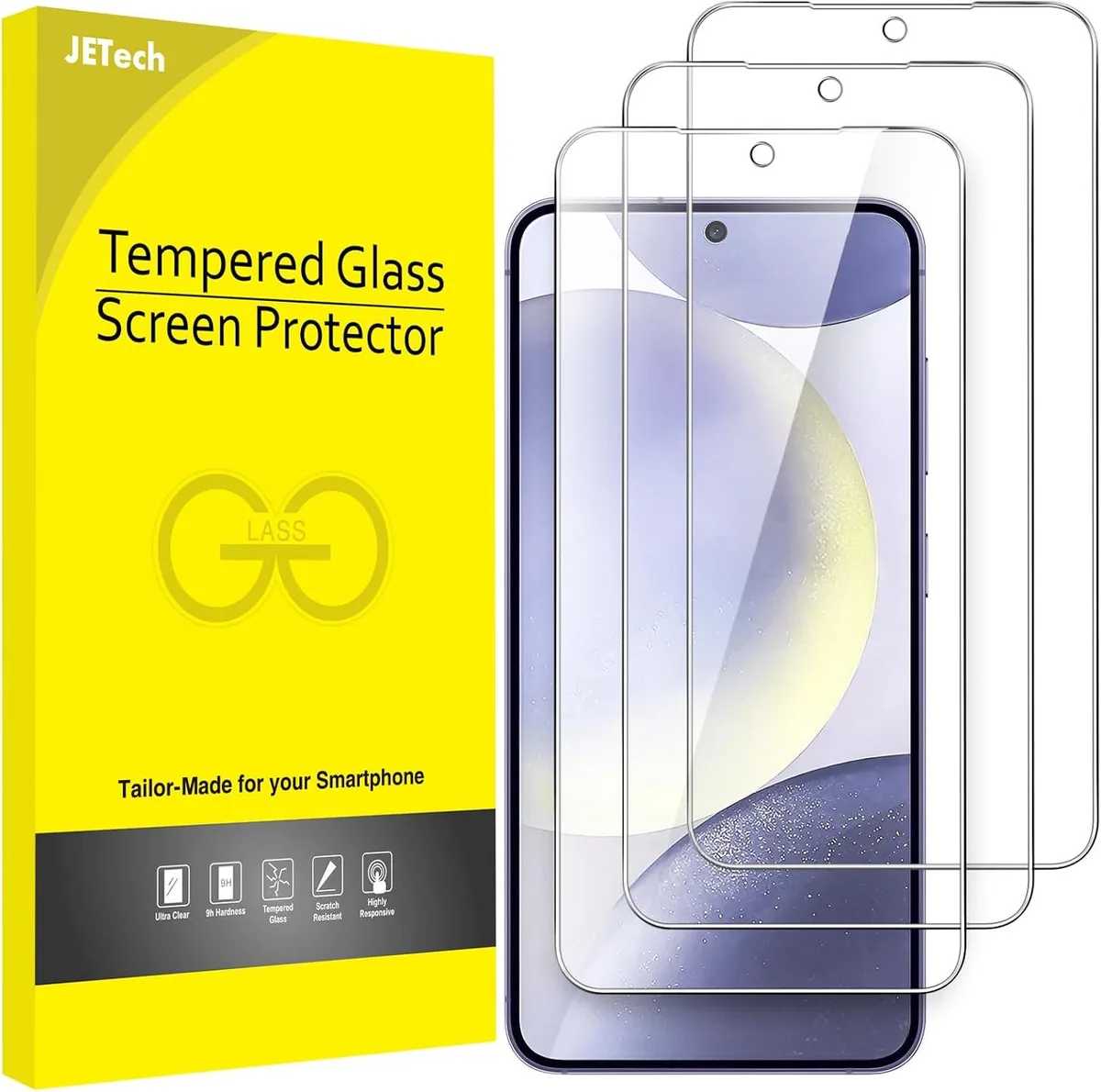 NuoTo NuoTo Screen Protector for Galaxy S24+ 6.7-Inch Tempered Glass 3-Pack — product photo