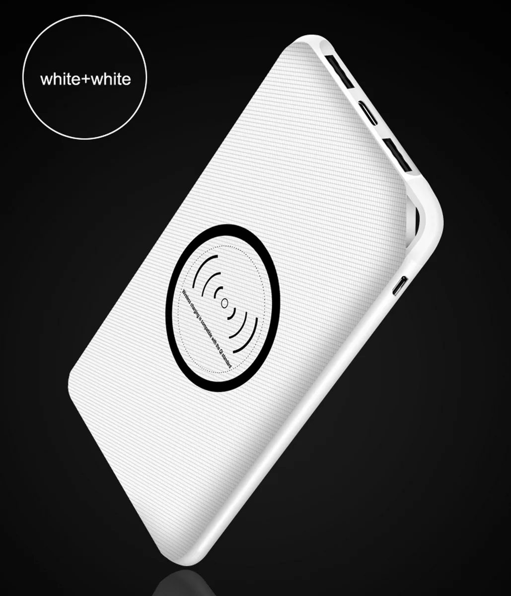 Lian LifeStyle Lian LifeStyle 8000 mAh Wireless Power Bank White — product photo
