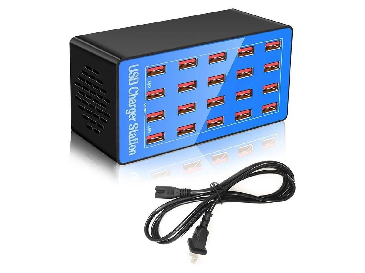 IXJYLCPC IXJYLCPC 20-Port 100W USB Charging Station Blue — product photo