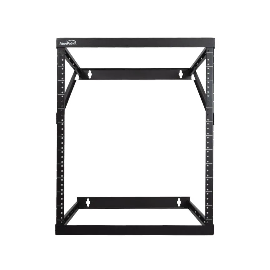 NavePoint NavePoint 8U/12U/22U Wall Mount Expandable 2 Post Open Frame Server Rack — product photo