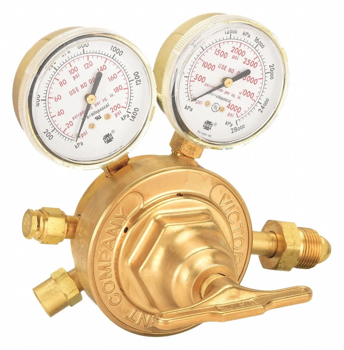 Victor Victor SR450D-580 Single-Stage Heavy-Duty Welding Regulator 5-125 psi 3.5 in — product photo