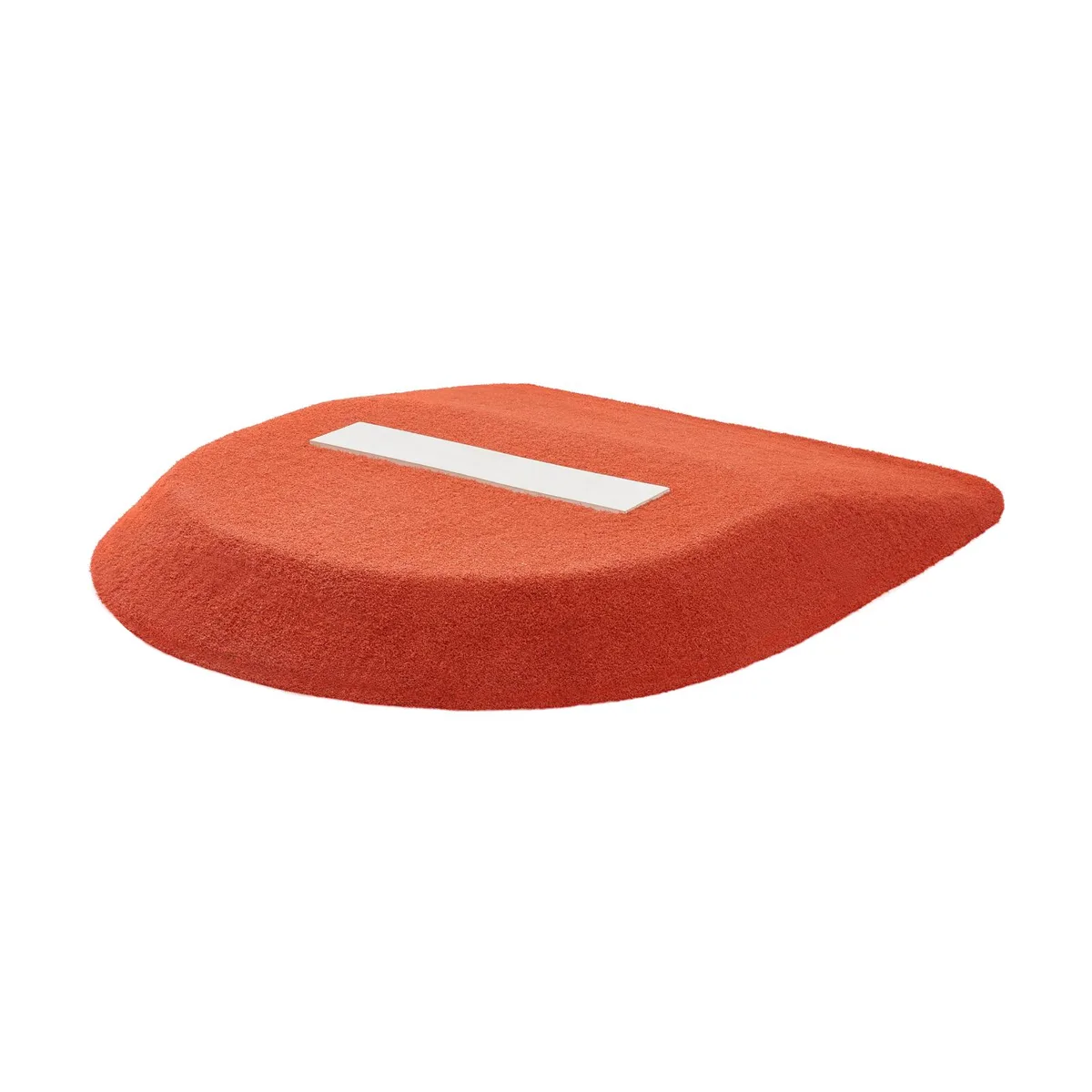 Red 42 in portable pitching mound with .5 in PP turf and EVA base, 19 lbs