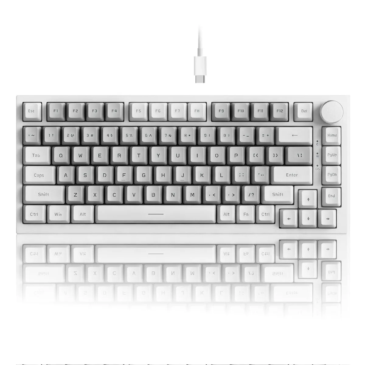  FIRSTBLOOD ONLY GAME AK820 75% Mechanical Keyboard White Tactile Hot-Swappable — product photo