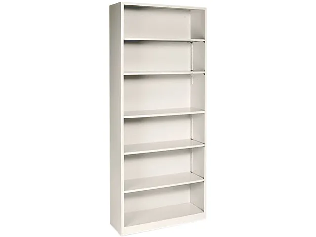HON HON S82ABCL Metal Bookcase 6 Shelves 81.10" x 34.50" x 12.60" Putty Office Furniture — product photo