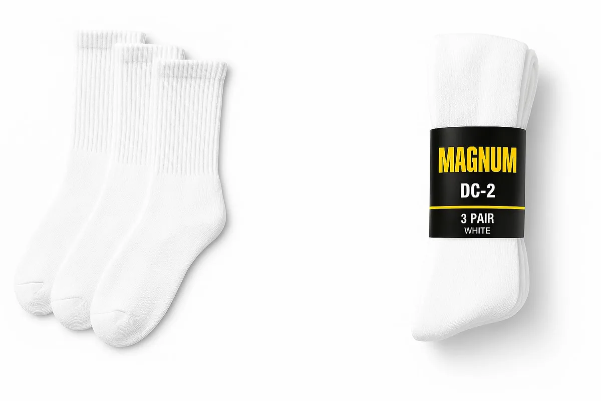 MAGNUM MAGNUM 1207-MED Shoe White Medium 3-Pack — product photo