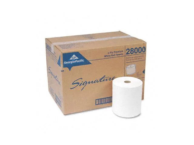 Georgia Pacific Georgia Pacific 28000 Signature Two-Ply Hardwound Roll Towels, 12/Carton — product photo