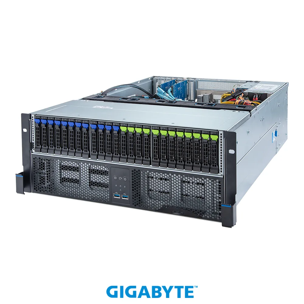 GIGABYTE GIGABYTE S472-Z30 4U rackmount barebone server, 50-bay, DDR4-3200, 16 DIMM, dual 1600W PSU — product photo