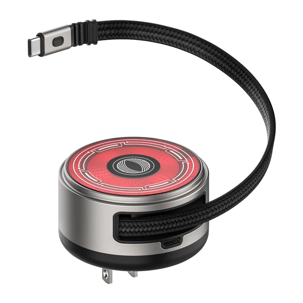 MFish EMONSTER-65W Qi2 65W GaN USB Charger Silver — product photo
