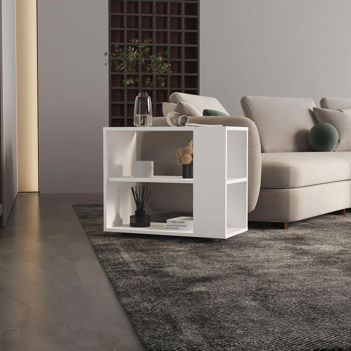 tuphen tuphen 19.7" Occasional Table White 23.6x11.8 — product photo