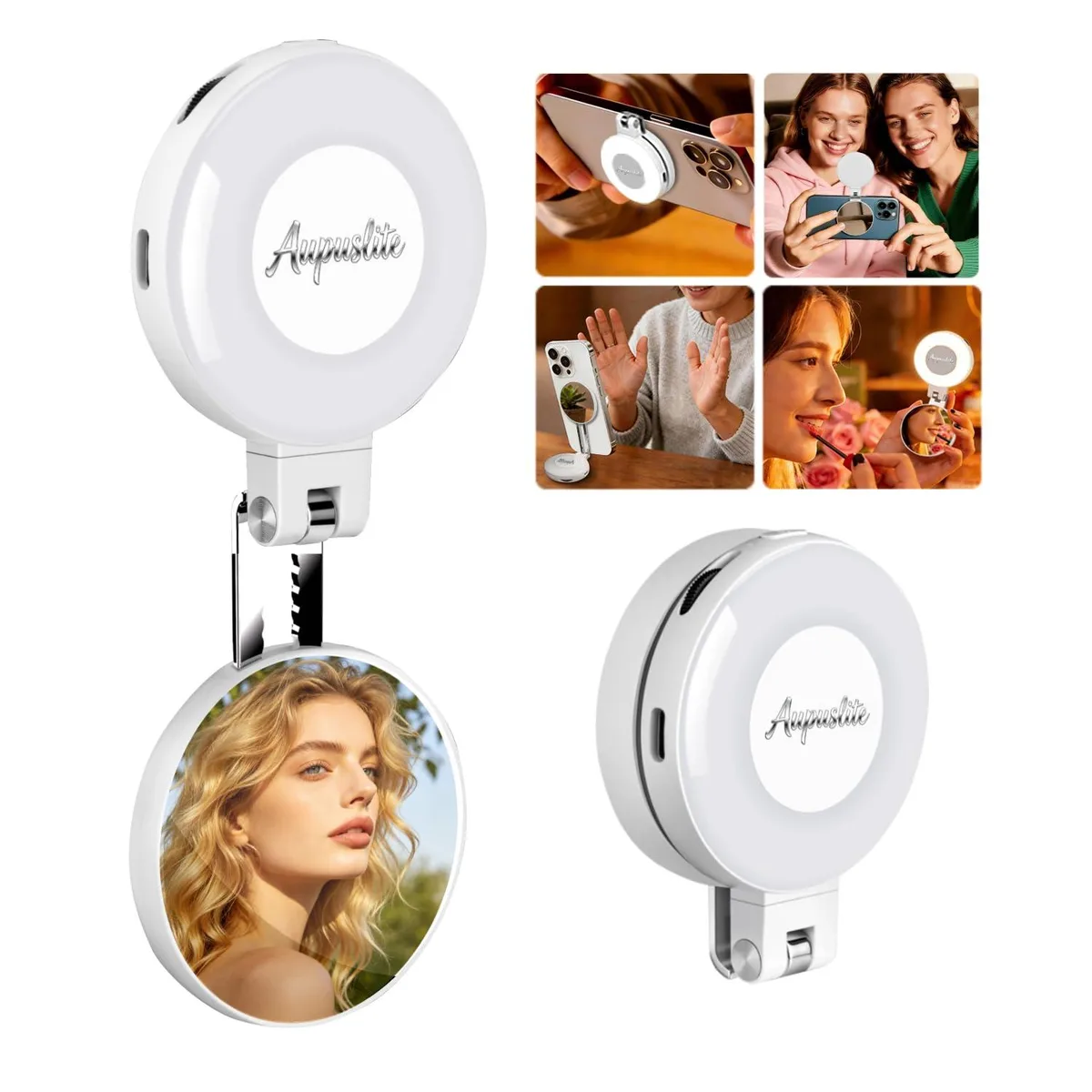  Neewer APS-S01 Magnetic Selfie Light White 300 Lumens 2700K-9500K CRI 97+ — product photo