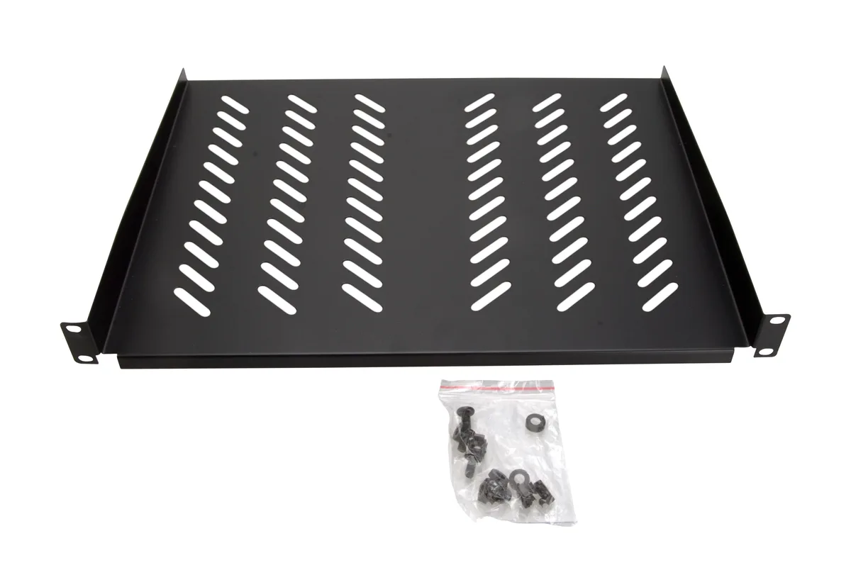 Cables Direct Online Cables Direct Online Cantilever 1U Vented Server Shelf 19" Black 14" (350mm) Depth — product photo