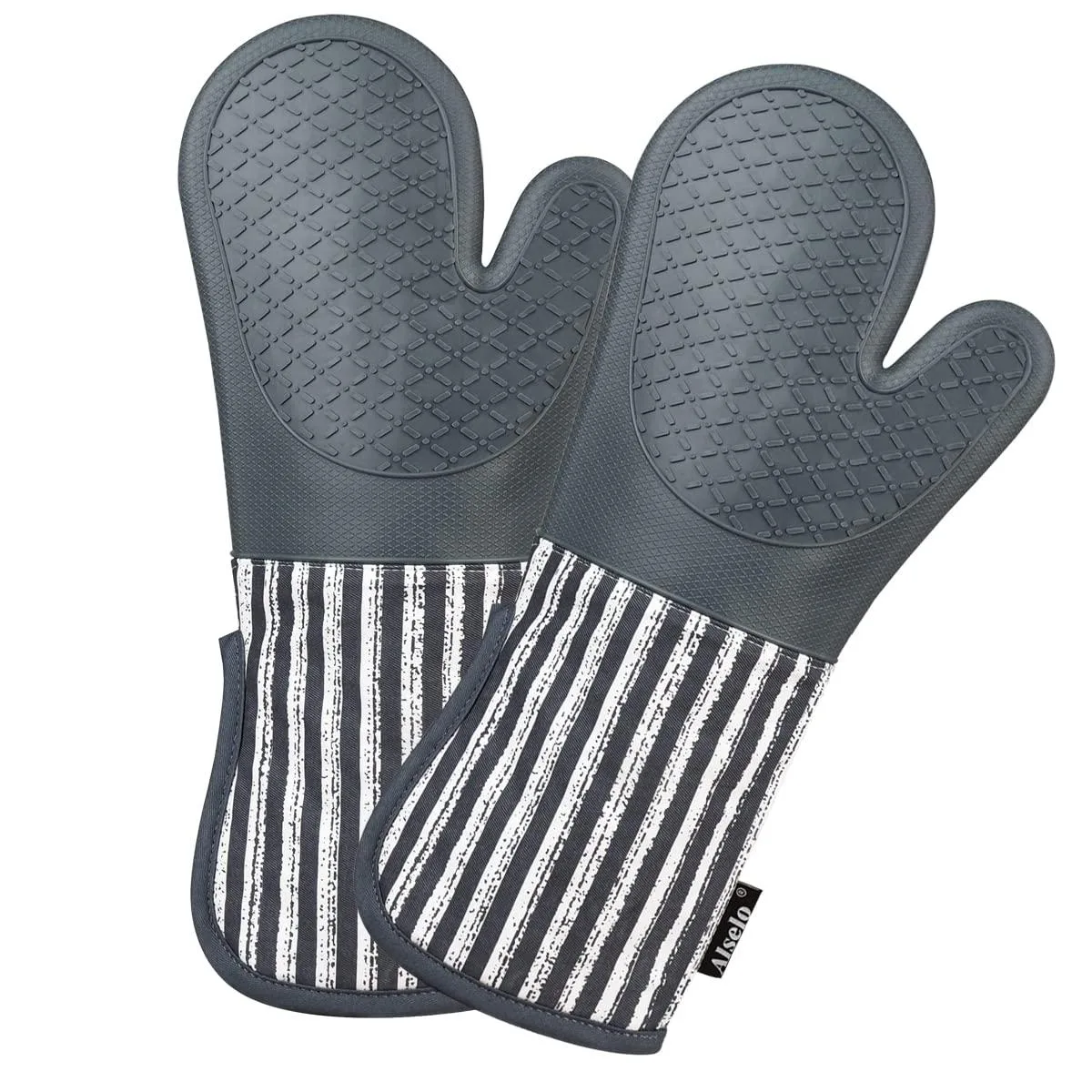  Vibe Oven Mitts 932 15-inch Grey Set of 2 — product photo