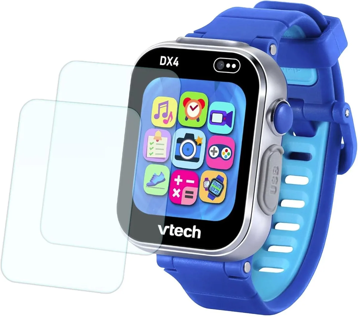 ETEIZU ETEIZU 2-Pack Tempered Glass Screen Protector for VTech KidiZoom Smartwatch DX4 — product photo