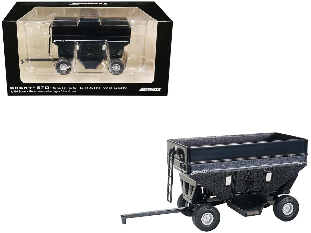 SpecCast Collectibles SpecCast Collectibles Brent 657Q Grain Train Wagon Black Metallic 1/64 Diecast hobby collectible — product photo
