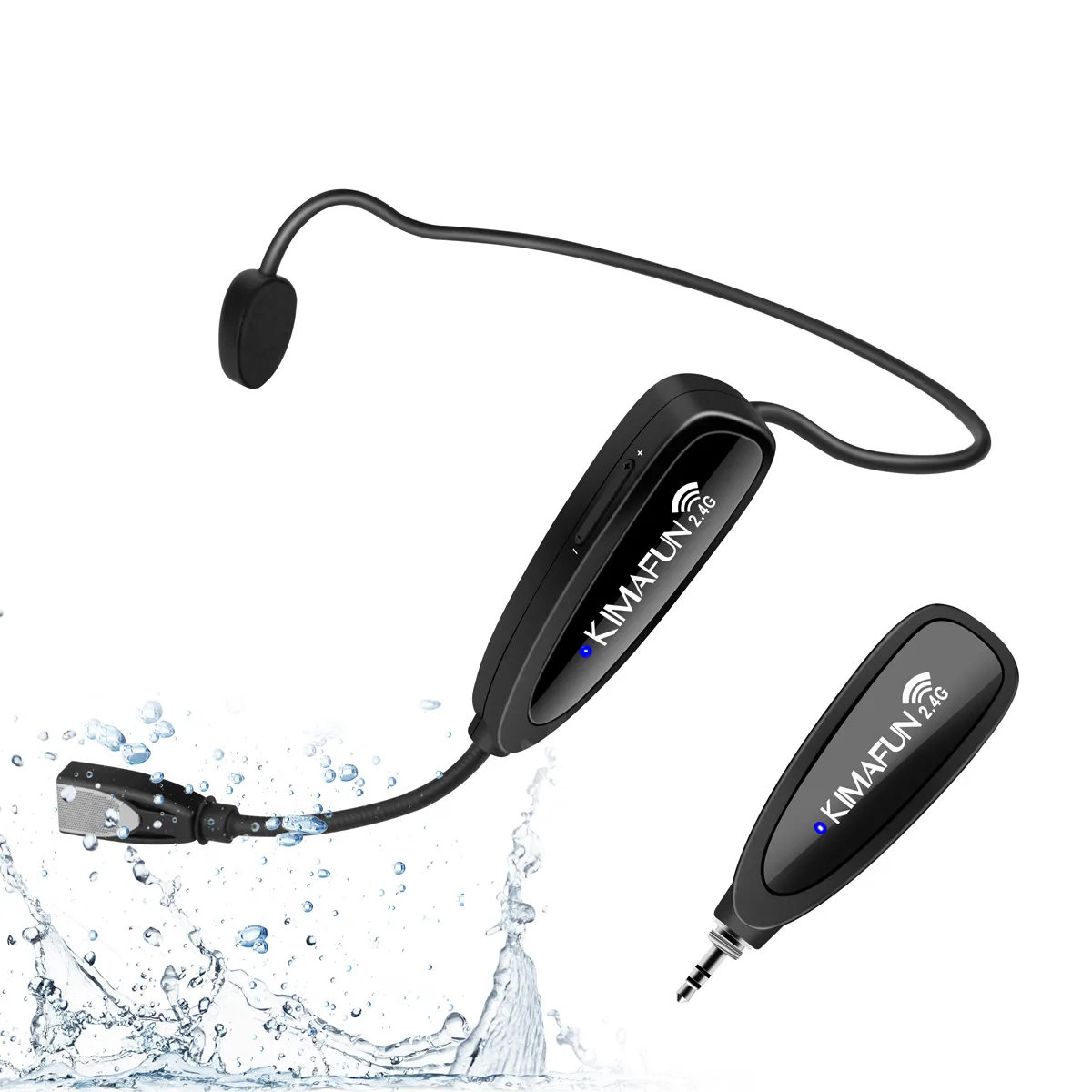 KIMAFUN KIMAFUN G100-1 2.4G Wireless Waterproof Headset Microphone with 3.5mm Receiver — product photo