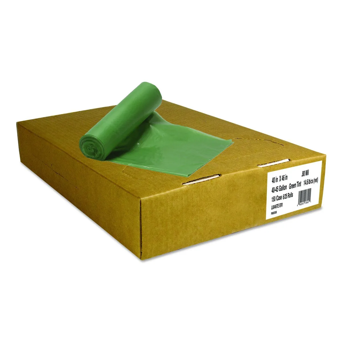 Heritage Bag Company Heritage Bag Company L8046TEER1 40-45 gal 0.8 mil LLDPE liner 150 count — product photo