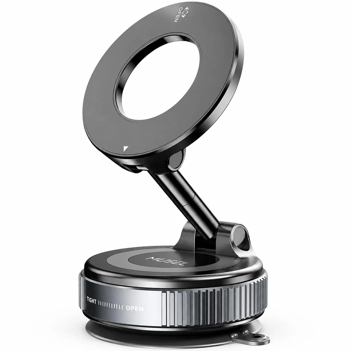  MUSEL Musel Magnetic Phone Holder BLK Vacuum Mount Black 2.36 in 88 lb 2600 gf 360° — product photo
