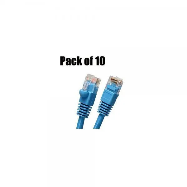 iMBAPrice iMBAPrice Cat5e Ethernet Cable 10 Pack 3ft Blue 24AWG 50u — product photo