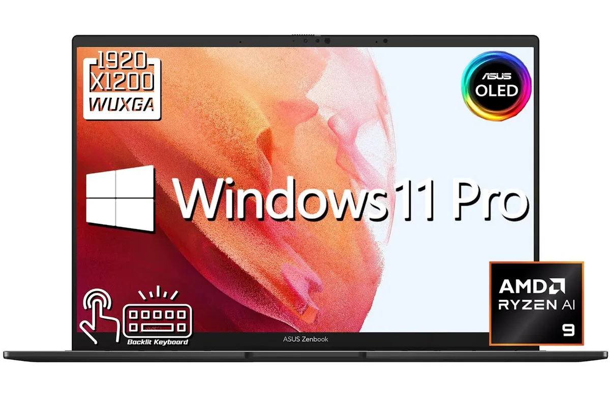 ASUS ASUS Zenbook 14 Business Laptop AMD Ryzen AI 9 465 16GB 2TB OLED Touchscreen Win 11 Pro — product photo