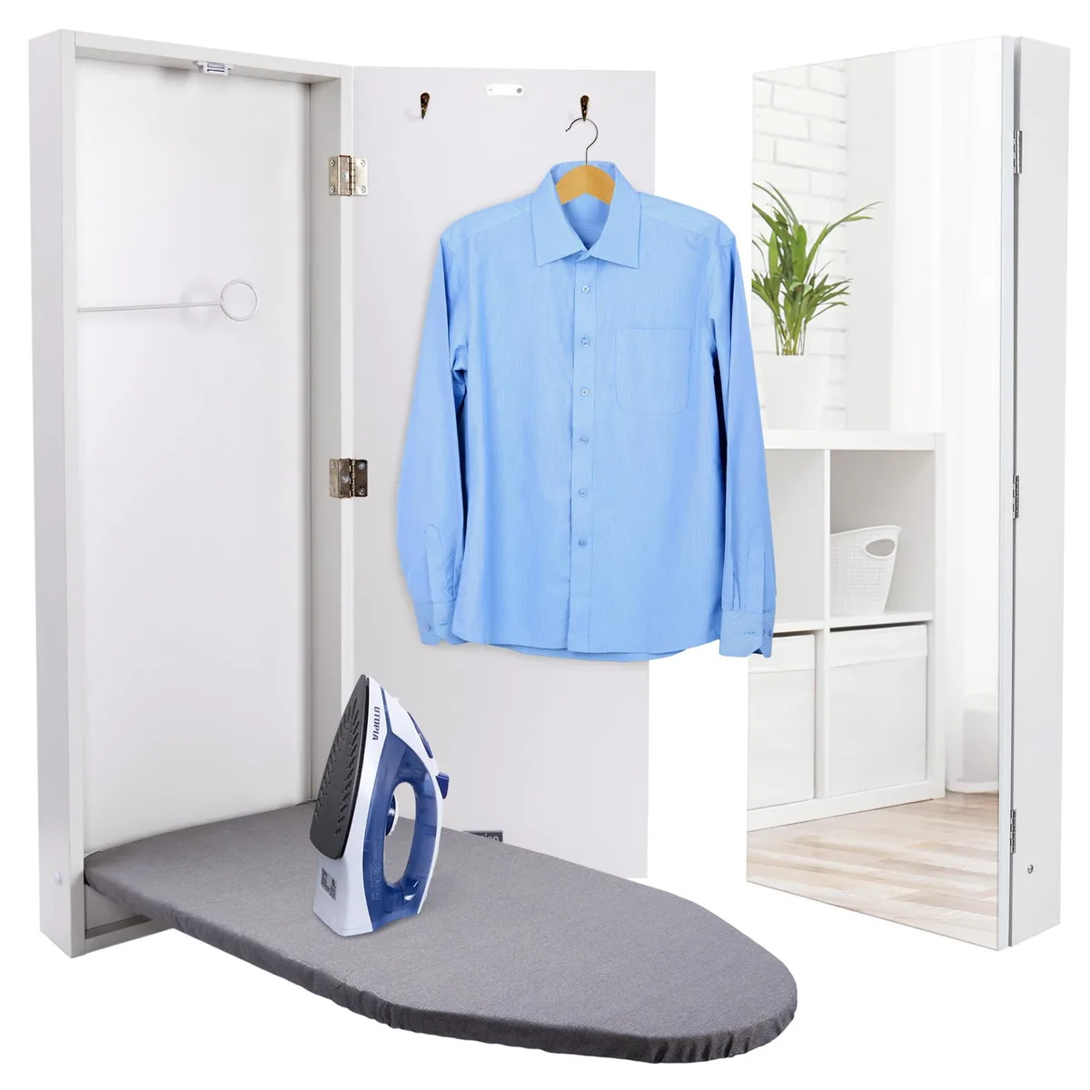 Ivation Ivation IVAIBCWFM Wall-Mounted Ironing Board Cabinet White — product photo