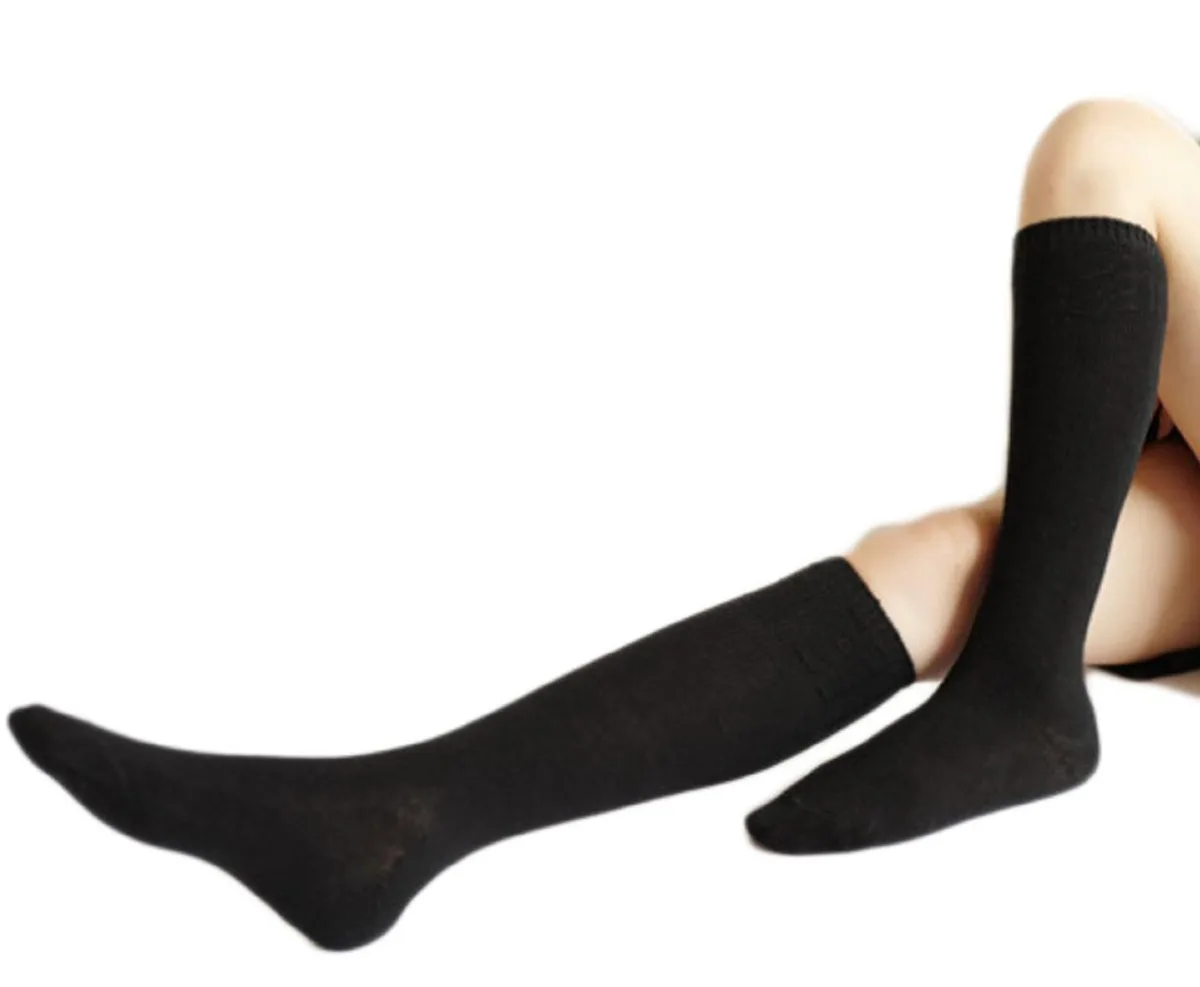 Lian LifeStyle Lian LifeStyle 3 Pair Knee High Cotton Socks Size 6-9 HR1696 Random Color — product photo