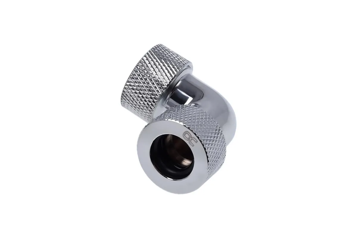 Alphacool Alphacool HT 13mm HardTube Compression Fitting 90° Elbow Chrome 17295 — product photo