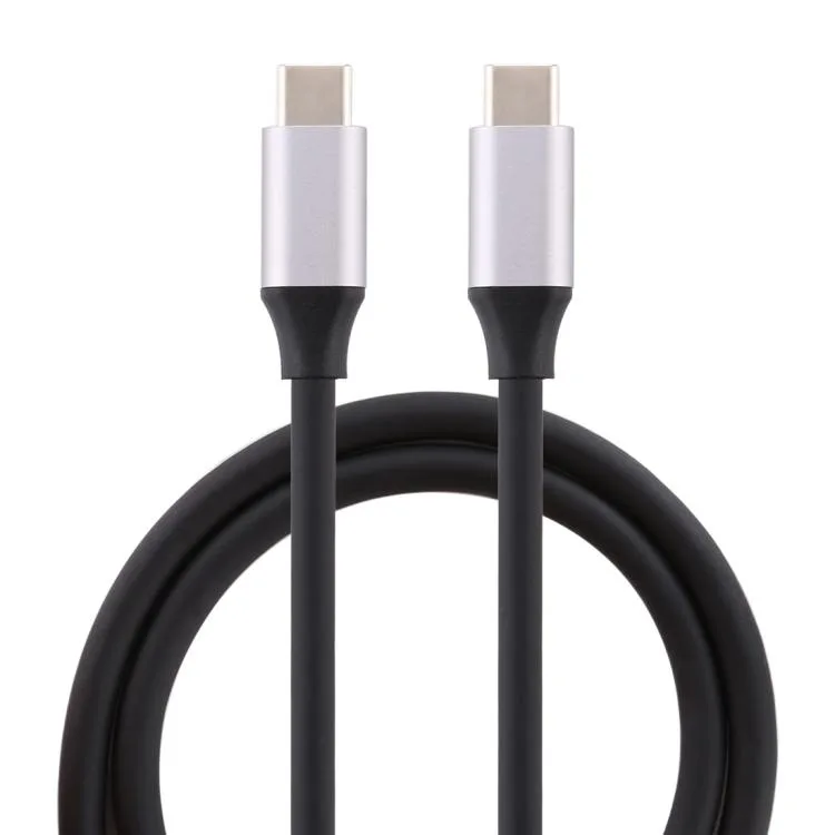Short white USB-C to USB-C cable with straight connectors, 30cm long