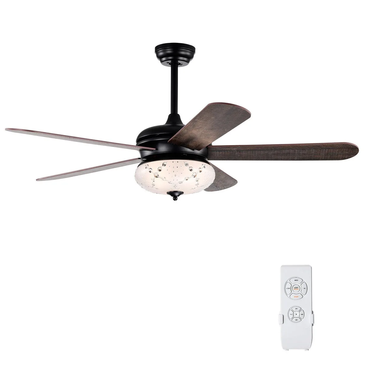 SlickBlue SlickBlue 52" Walnut Ceiling Fan with Remote Control — product photo