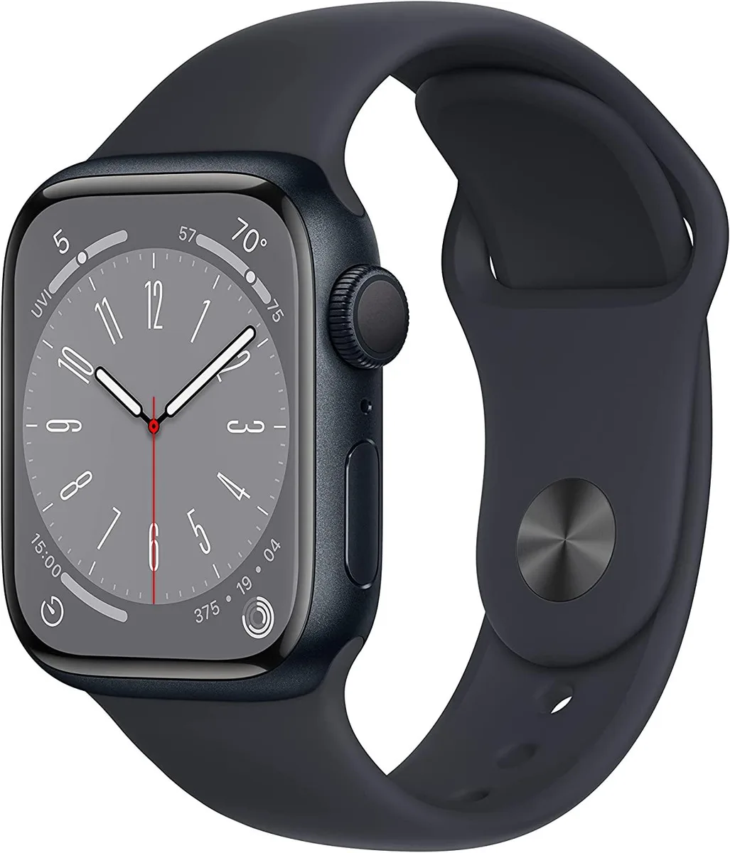 Apple Apple Watch Series 8 41mm GPS Midnight Aluminum Case with Midnight Sport Band — product photo