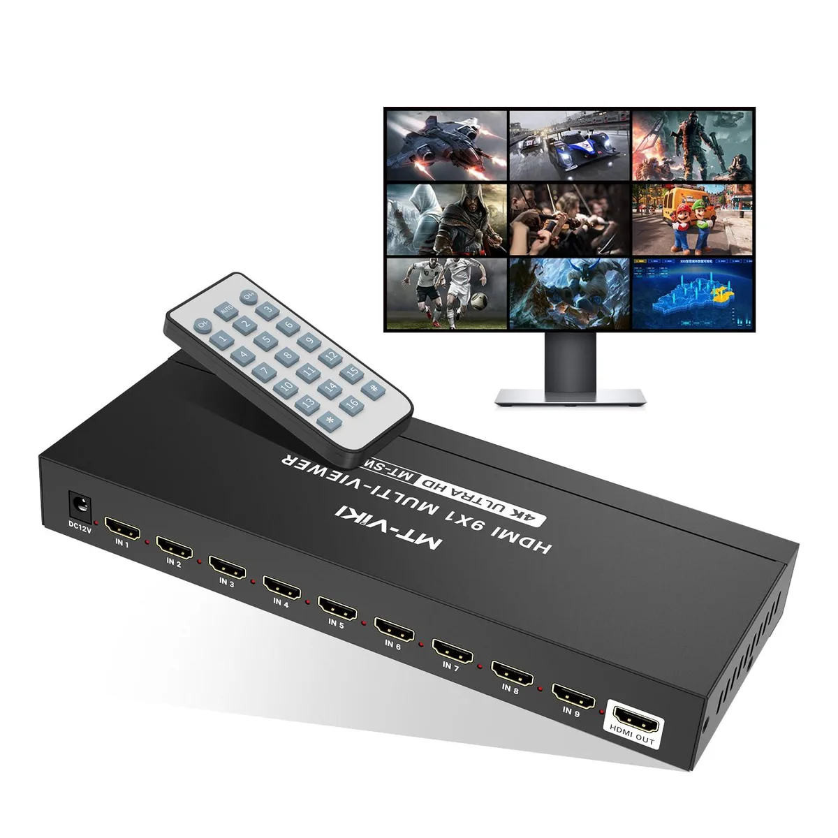 Vszerda Vszerda MT-SW091C 9x1 HDMI Multi-Viewer 4K@30Hz video switch — product photo