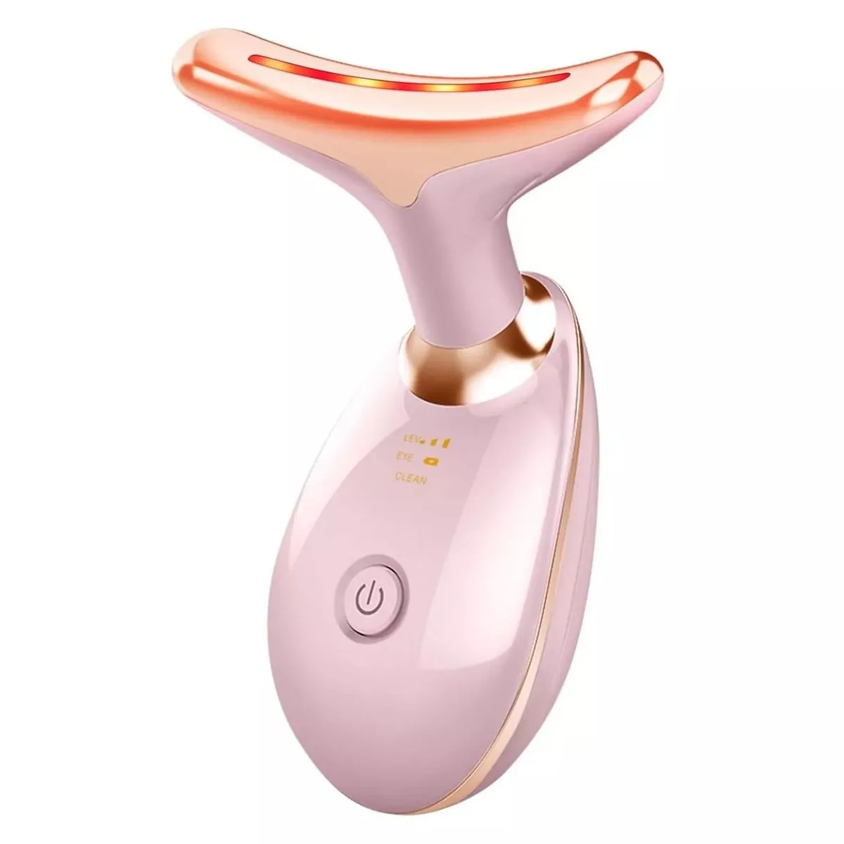 The Perfect Part The Perfect Part Neck Face Lifting Massager Skin Care Pink 7 LED 3 Massage 160° Curved — product photo