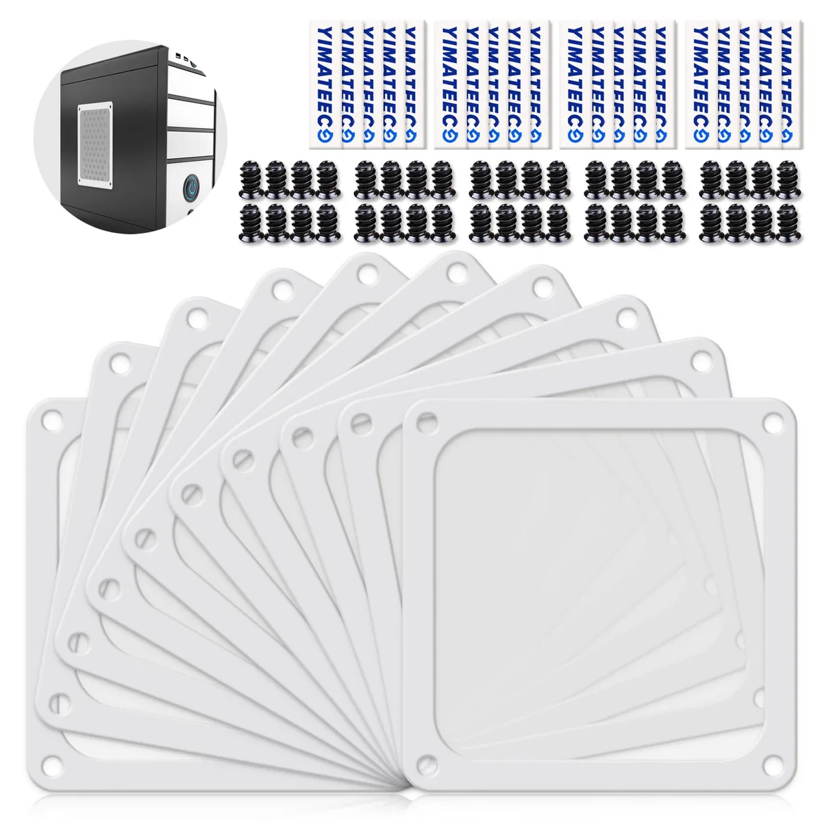  Baldwin 120mm Magnetic Dust Filter Nylon 80 Mesh White 10pcs — product photo