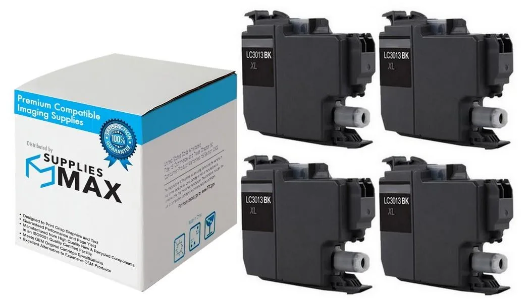 SuppliesMax SuppliesMax LC-3013BK 4-pack black inkjet cartridge 400 pages — product photo