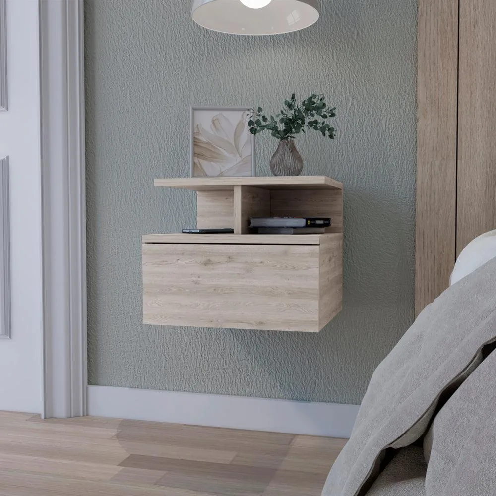 tuphen tuphen Light Gray Floating Nightstand Bedroom Set — product photo