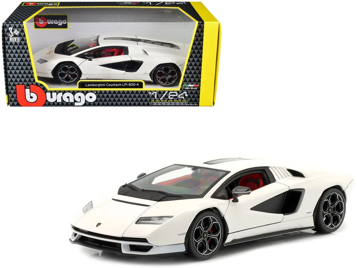 BBURAGO BBURAGO Lamborghini Countach LPI 800-4 White 1/24 Diecast Hobby Collectible — product photo