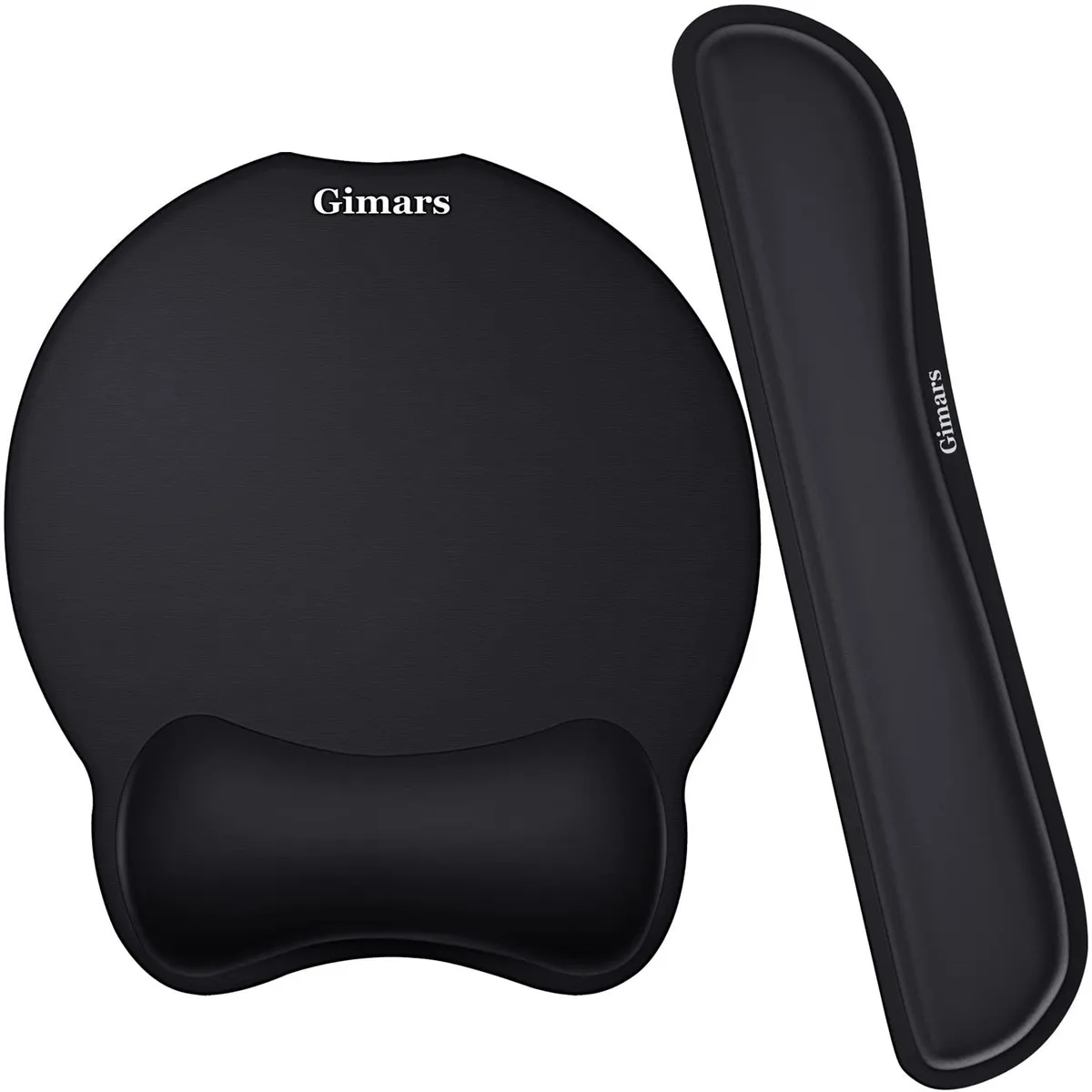  Gimars GM-116 2-Piece Gel Wrist Rest Set 17.4 x 9.3 in Black — product photo