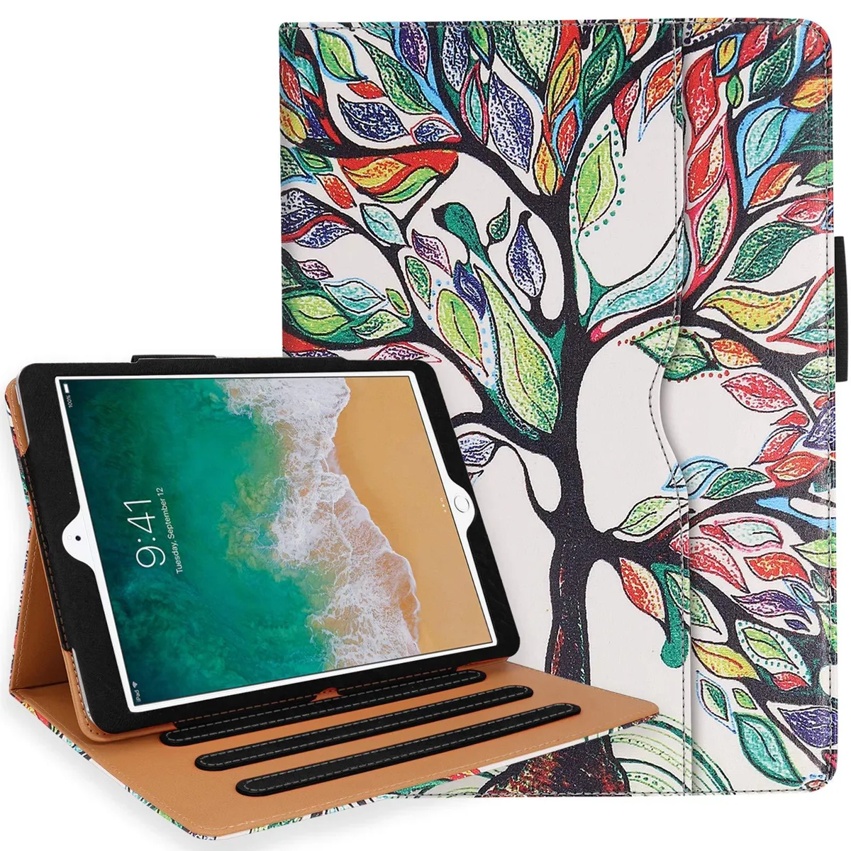 Newqiang Newqiang NQ_08002 iPad 9.7 2017 2018 Case Hand Strap Stand — product photo