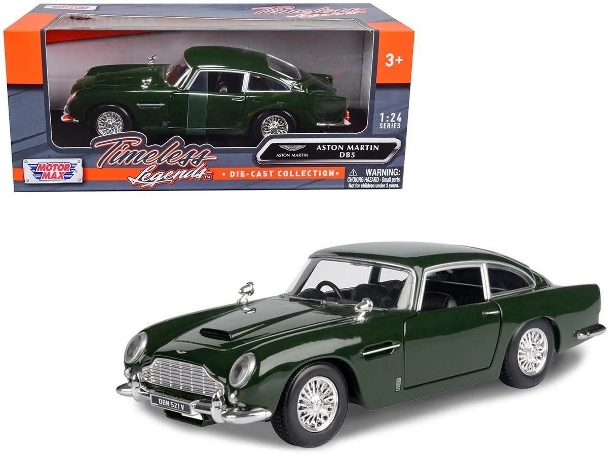 MOTORMAX MOTORMAX Aston Martin DB5 RHD Dark Green Timeless Legends 1/24 Diecast Hobby Collectible — product photo