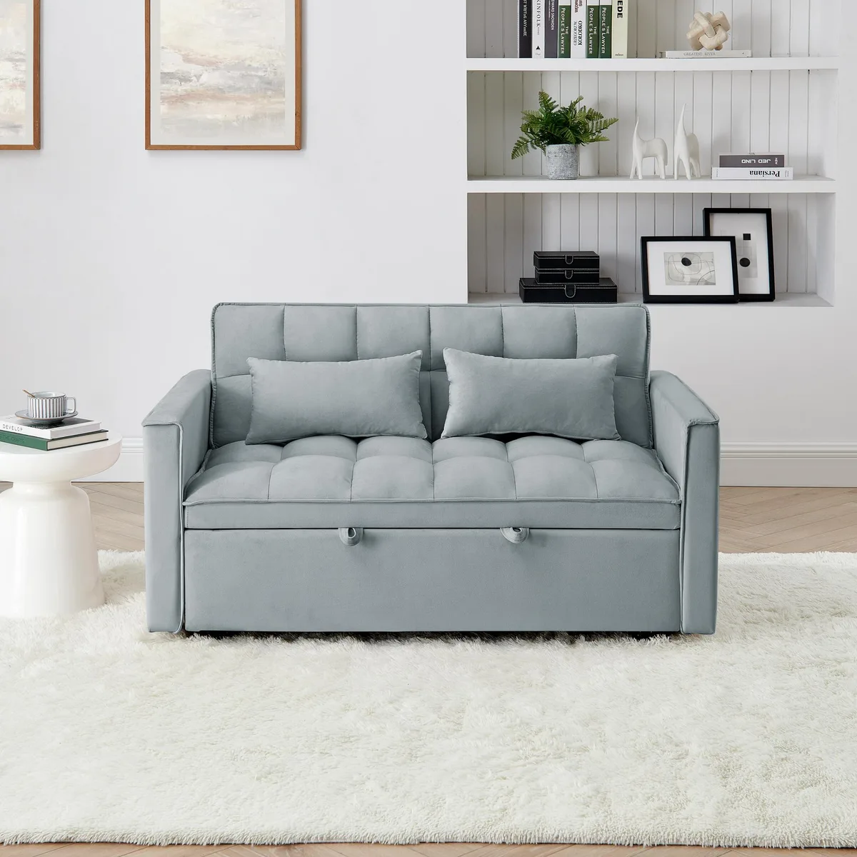 tuphen tuphen 54.33 inch foldable sofa bed Light Gray — product photo