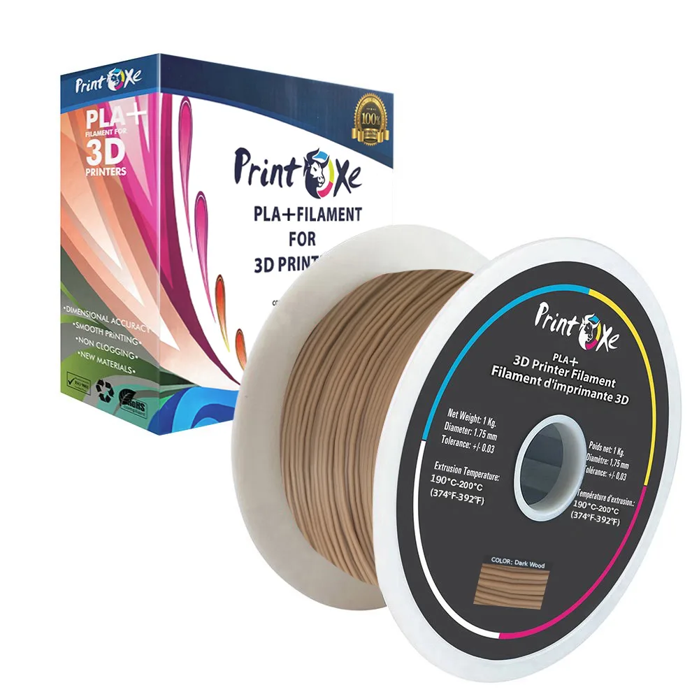 PrintOxe PrintOxe PLA+ Pro Dark Wood 1.75mm 1Kg Filament 3D Printers Accessory — product photo