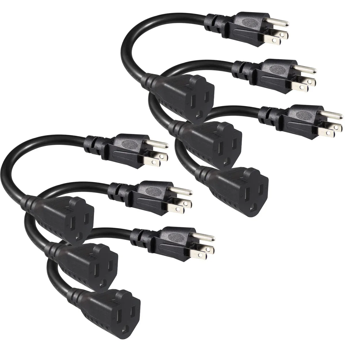  SPARKING 6 Pack 6 Inch 16AWG 13A Power Extension Cord — product photo