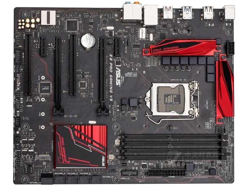 ASUS ASUS E3 PRO GAMING V5 Intel C232 LGA 1151 DDR4 64GB ATX motherboard — product photo