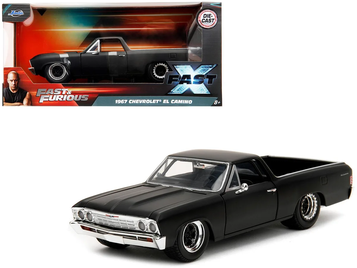 Jada Jada 1967 Chevrolet El Camino Matt Black Fast & Furious 1/24 Diecast — product photo
