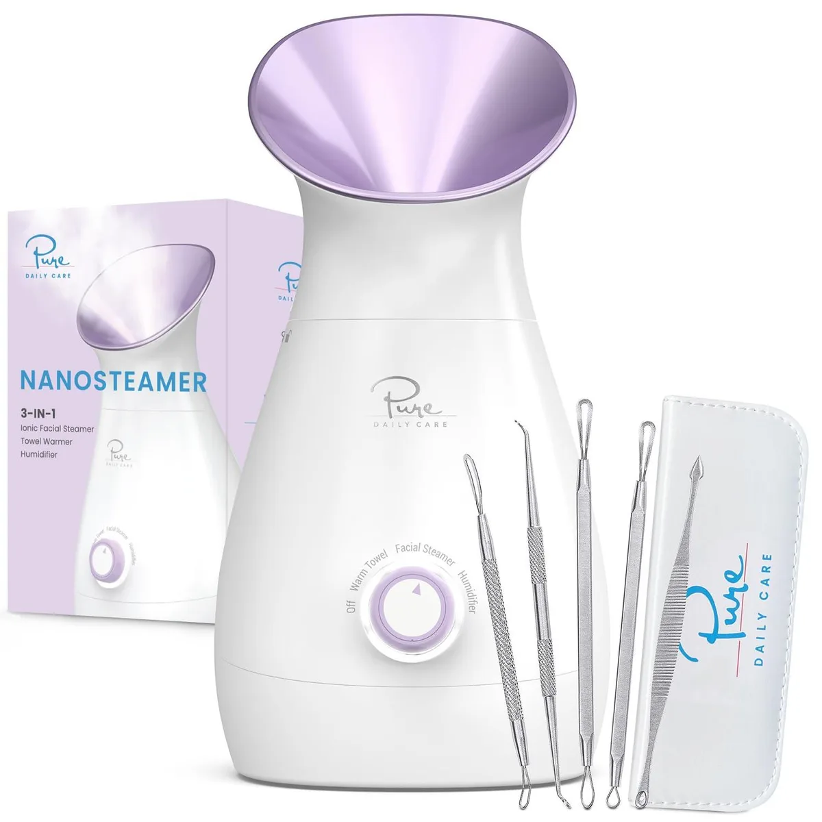 Pure Daily Care PDC-NANO-5PC Nano Ionic Facial Steamer 200ml 30min 5-Piece Kit — product photo