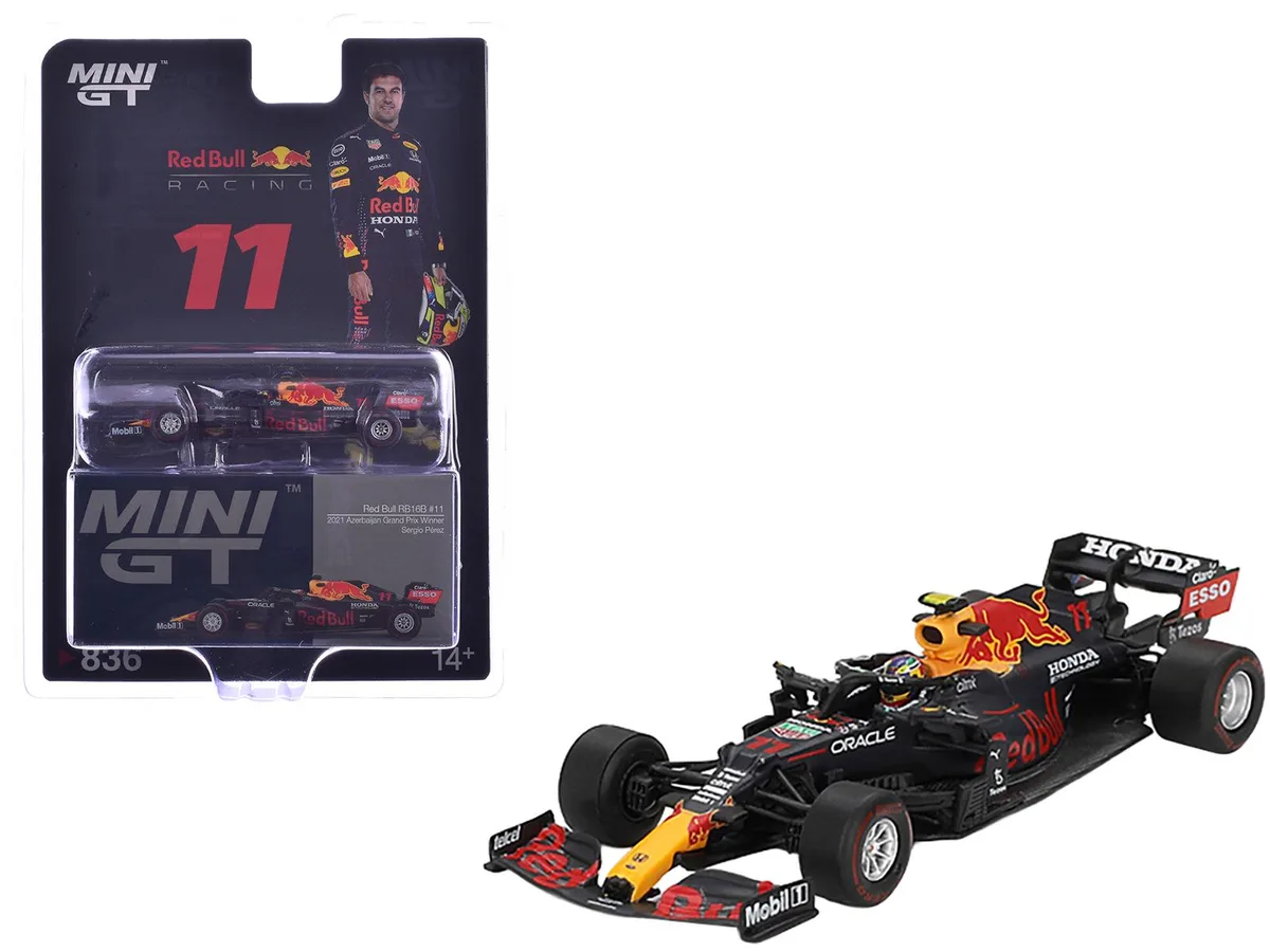 Mini GT Mini GT Red Bull RB16B #11 Sergio Perez Azerbaijan GP 2021 1/64 Diecast — product photo