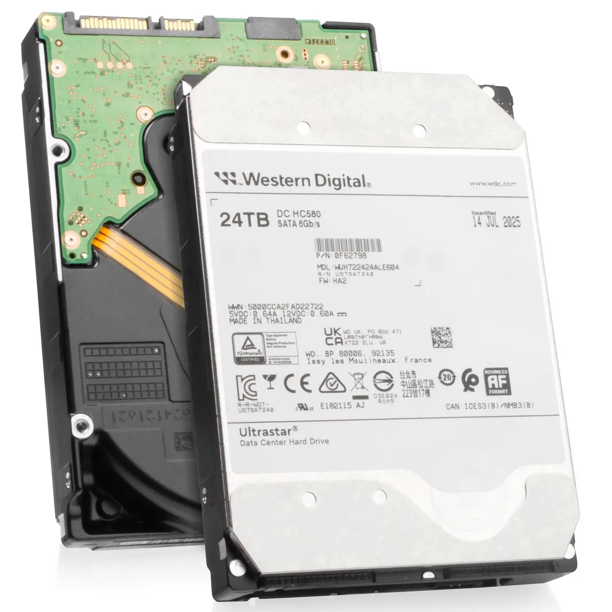 Western Digital Western Digital Ultrastar DC HC580 WUH722424ALE604 24TB 7200RPM SATA 3.5 — product photo