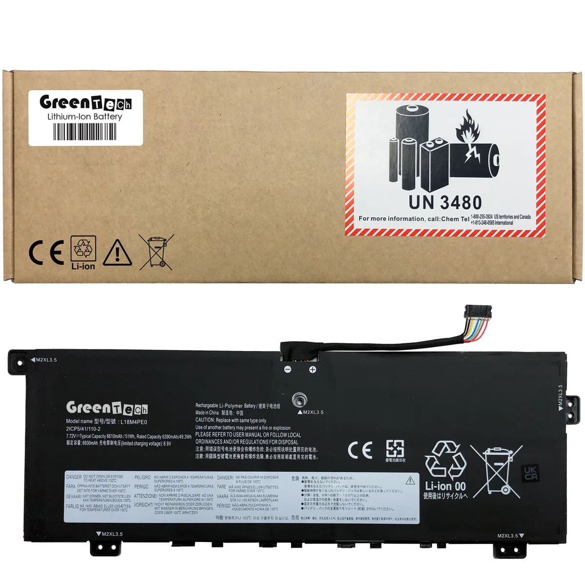 NShi NShi 51Whr 7.72V 6390mAh 4-cell laptop battery for Lenovo Yoga C740-14IML — product photo