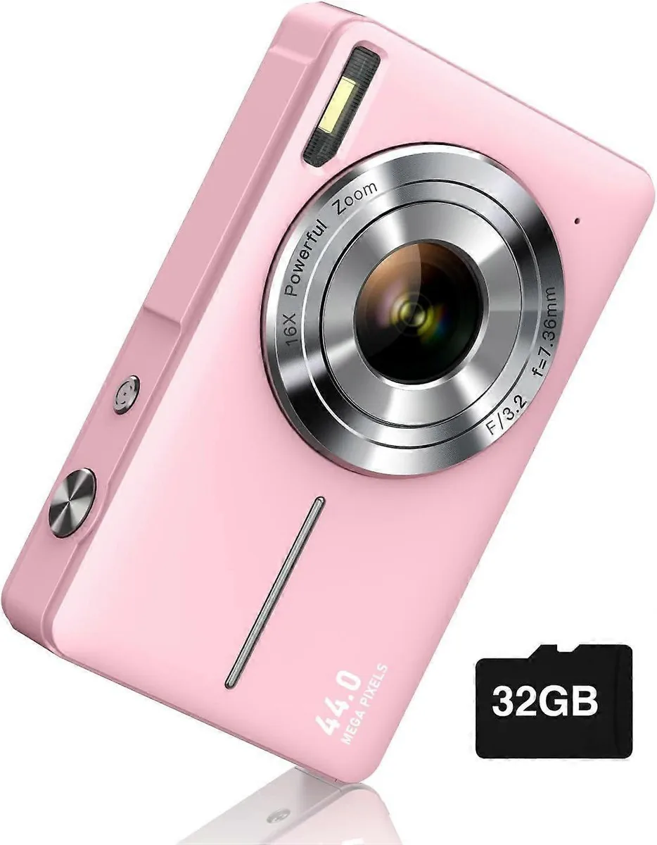 ecocleanpath ecocleanpath FHD 1080P Kids Digital Camera 16x Zoom 44MP Pink — product photo