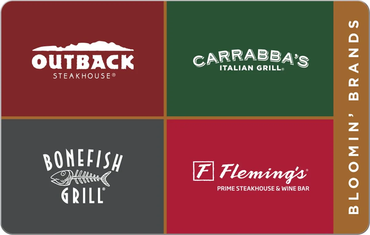 Bloomin' Brands Bloomin' Brands BBBM-2500 $25 Restaurant Gift Card — product photo
