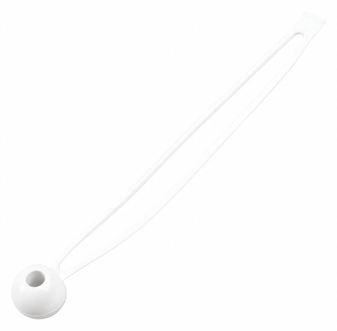 Four white polyurethane bungee balls, nine inch length, ball end design